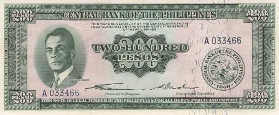 Philippinen 200 Pesos 1949 p140